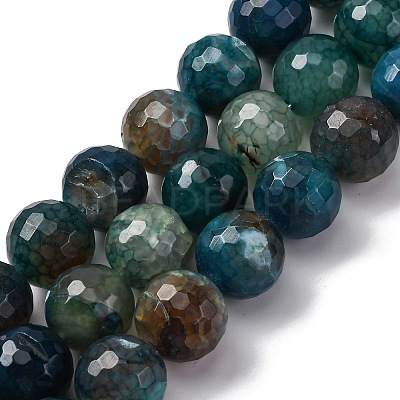 Natural Dragon Veins Agate(Dyed & Heated) Beads Strands G-K390-A01-01-1