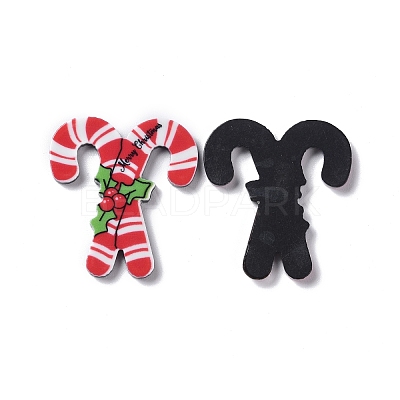 Christmas Style Printed Acrylic Cabochons X-MACR-O045-01F-1