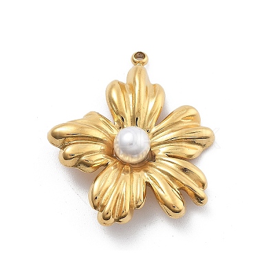 ABS Plastic Imitation Pearl Pendants STAS-R155-052C-G-1