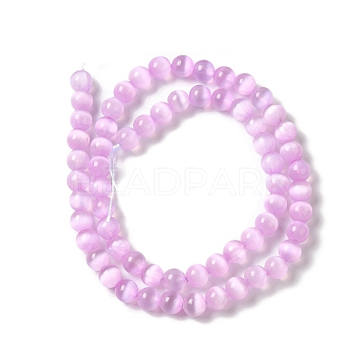 Natural Selenite Dyed Beads Strands G-P493-02G-1
