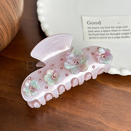 Flower Cellulose Acetate Claw Hair Clips PW-WG537A2-01-1