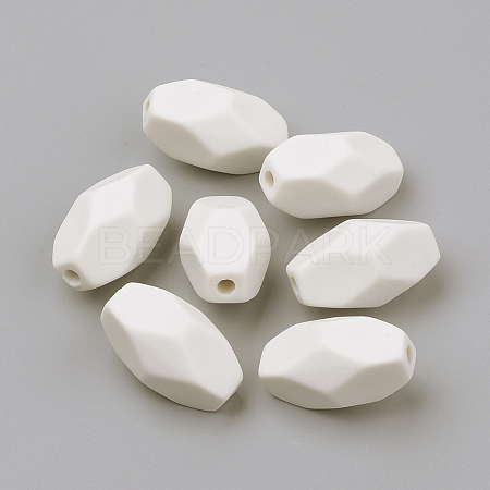 Opaque Acrylic Beads X-SACR-R902-20-1