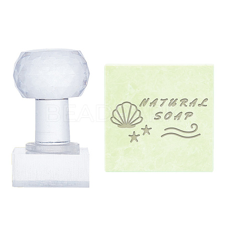 Clear Acrylic Soap Stamps DIY-WH0444-003-1