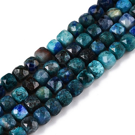 Natural Chrysocolla and Lapis Lazuli Beads Strands G-N342-116-1