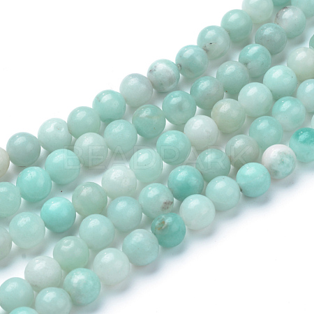 Natural Amazonite Beads Strands X-G-T055-8mm-17-1