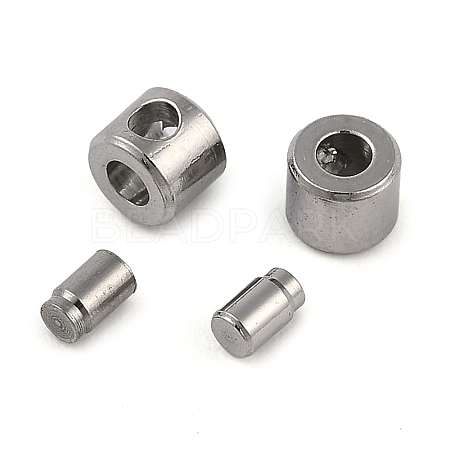 304 Stainless Steel Crimp Beads STAS-Z090-02P-1