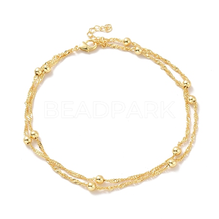 Rack Plating Brass Satellite Chains Multi-strand Bracelet BJEW-B058-05-1
