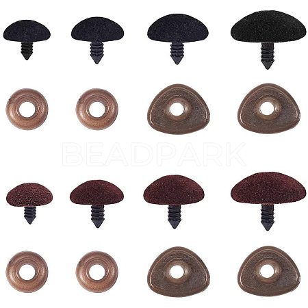 Flocky Plastic Cabochons for DIY Scrapbooking Crafts DIY-PH0074-77-1