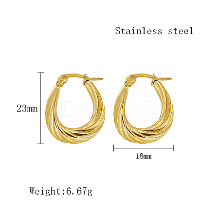 Stainless Steel Hoop Earrings for Women QX9021-10-1