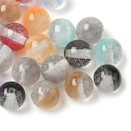 Two Tone Resin Beads RESI-Q025-02C-1