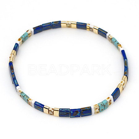 Bohemian Glass Seed Beaded Stretch Bracelets JM4508-51-1