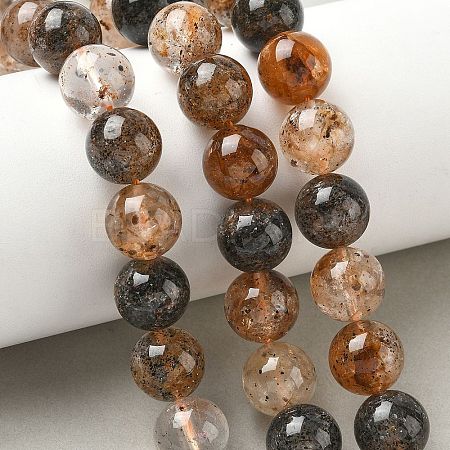 Natural Herkimer Diamond Beads Strands G-Z115-C01-12mm-1