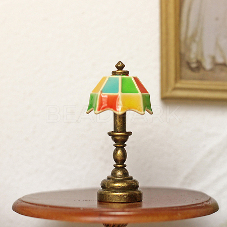 Alloy Miniature Table Lamp with Lampshade MIMO-PW0003-090B-1