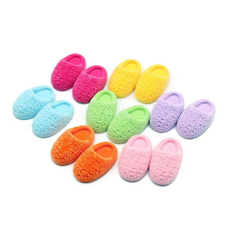 Flocking Resin Ctton Slippers Model PW-WG68429-01-1