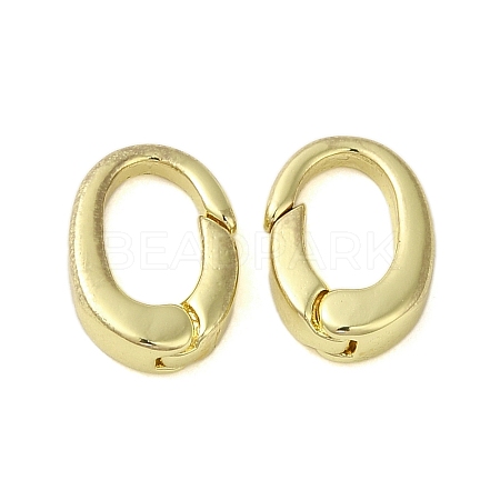 Brass Spring Gate Rings KK-B089-08G-1