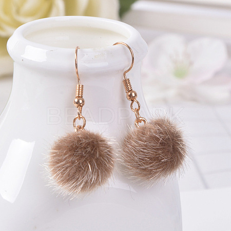 Alloy Polyester Dangle Earrings FS-WG470DC-02-1