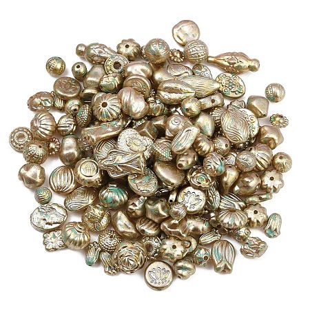 Antiqued Acrylic Beads AC-CBAAA05-01A-1