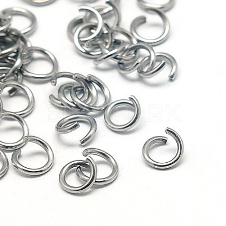 304 Stainless Steel Jump Rings X-STAS-E043-6x1mm-1