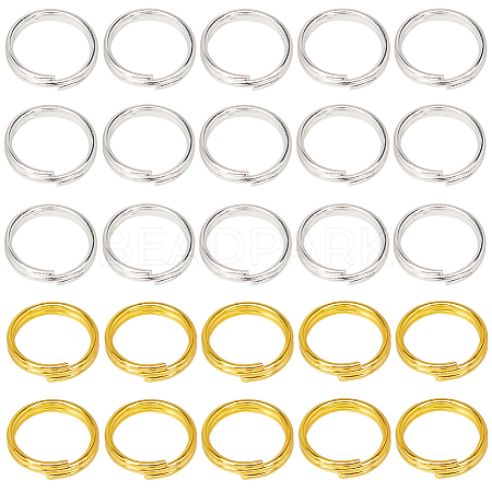 SOFPLATE 600Pcs 2 Colors Brass Split Rings KK-SP0001-82B-1