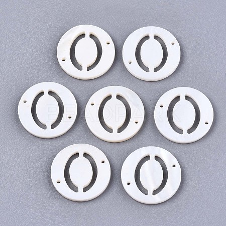 Natural Freshwater Shell Links Connectors X-SHEL-S276-120O-1