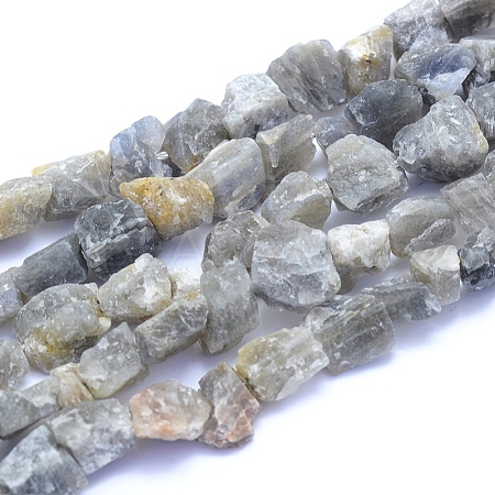 Raw Rough Natural Labradorite Beads Strands G-I279-B07-1