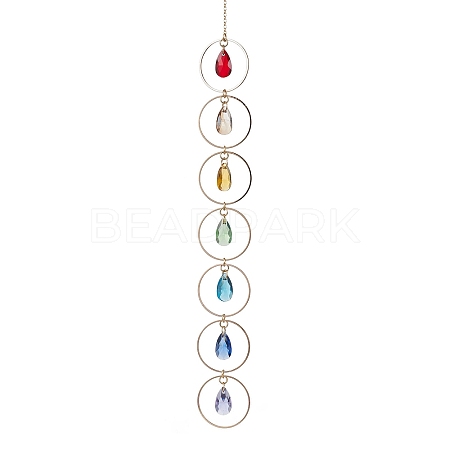 Faceted Glass Suncatchers HJEW-JM01649-02-1