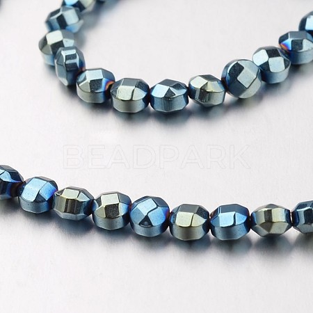 Electroplate Non-magnetic Synthetic Hematite Bead Strands G-F300-34-07-1