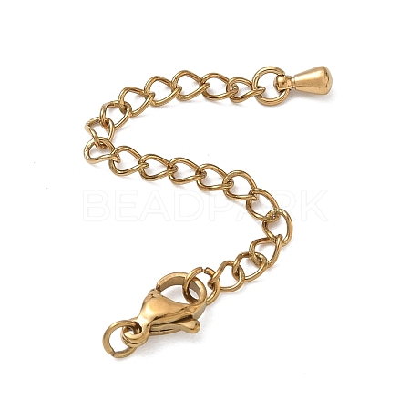 201 Stainless Steel Curb Chain Extender SA-CBA0FDA-01G-03-1
