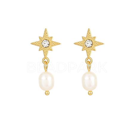 Stainless Steel Earrings with Pearl NB4152-1-1