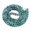 Baking Paint Glass Beads Strands DGLA-Q023-8mm-DB79-01-2