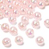 AB Color Transparent Crackle Round Acrylic Beads CACR-S006-01-1