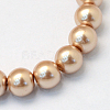 Baking Paint Pearlized Glass Pearl Round Bead Strands HY-Q330-8mm-11-2