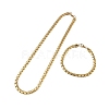 304 Stainless Steel Box Chain Necklaces & Bracelets Sets SJEW-D091-12G-4