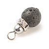 Natural Lava Rock Pendants PALLOY-JF01517-5