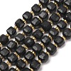 Natural Shungite Beads Strands GG-CBAC972-A14-01-2