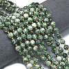 Natural Green Spot Jasper Beads Strands G-K389-E64-01-2