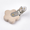 Beech Wood Baby Pacifier Holder Clips WOOD-T015-12-3