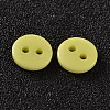 2-Hole Flat Round Resin Sewing Buttons for Costume Design BUTT-E119-28L-15-2