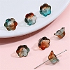 10Pcs Gradient Color Transparent Glass Bead Caps PW-WG464DA-18-1