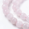 Natural Rose Quartz Beads Strands G-G542-8mm-31-3