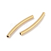 Brass Curved Tube Beads KK-H503-04G-01-2