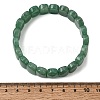Natural Green Aventurine Beaded Stretch Bracelets for Women Men BJEW-D461-02D-3