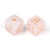 Natural Rose Quartz Carved Cube Dice T144-07E-2