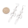 Rough Natural Quartz Crystal Dangle Earrings EJEW-JE05877-01-2