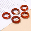 Natural Red Jasper Plain Band Finger Rings LS-PW-WG26698-10-1