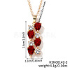 Brass Cubic Zirconia Long Tassel Pendant Necklaces for Fashionable Statement Style DV3387-3-1
