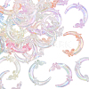 40Pcs Transparent UV Plating Acrylic Beads PACR-BM0001-01-1