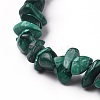 Natural Malachite Chip Beads Stretch Bracelets X-BJEW-JB05765-04-3