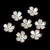5-Petal ABS Plastic Imitation Pearl Bead Caps KY-F024-01-1