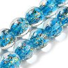 Handmade Dichroic Foil Glass Beads Strands DICH-U001-06D-1